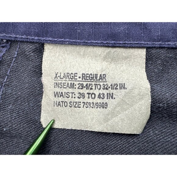 Propper Cargo Pants Mens XL 42x31 Blue Tactical Paratrooper Ripstop Utility Y2K - Picture 4 of 16